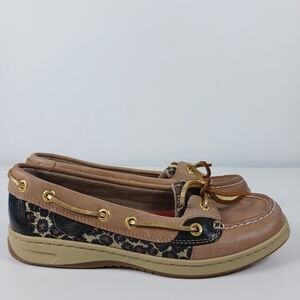 Sperry Top-Sider Women Size 6 Angelfish Leather Boat Shoes 9102815 New Brown